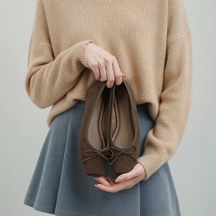 멜릿 스퀘어 리본 플랫 PLSDS3h833