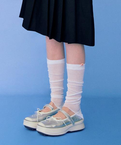 Airy leg warmers_White
