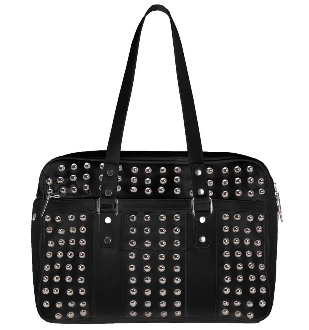 Studded school bag (Black)