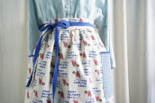 해피 딜리버리 짧은 허리 앞치마