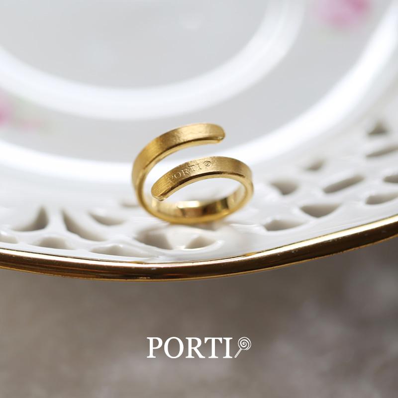 [뽀르띠] 3.75g 탯줄(I) 순금 반지 돌반지