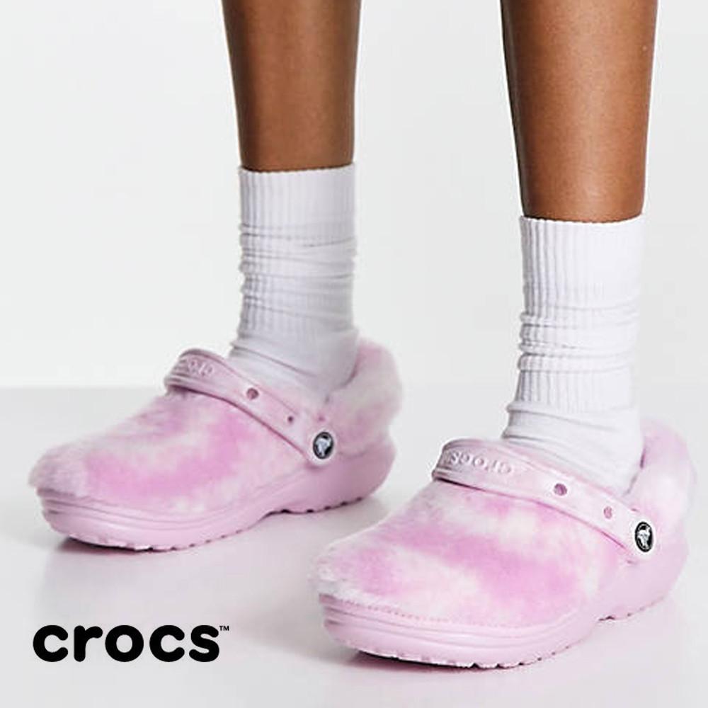 크록스 털슬리퍼 털신 클래식 퍼슈어 핑크
