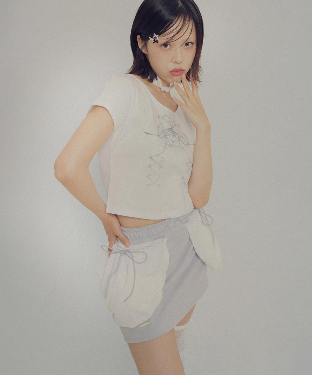 Big pocket mini skirt