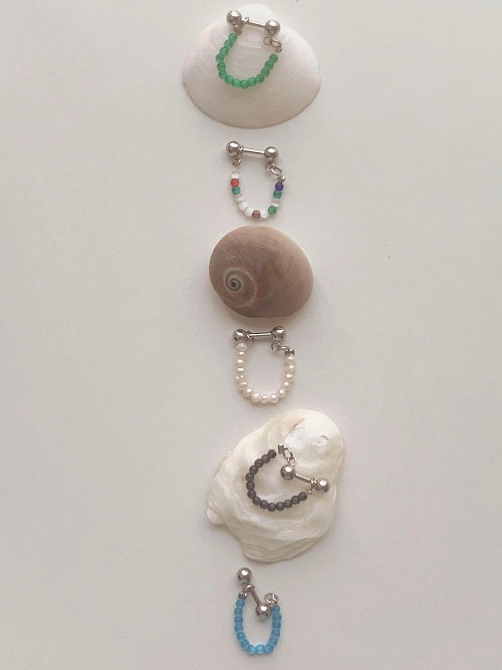 [handmade] 슈가 비즈 이너컨츠 피어싱