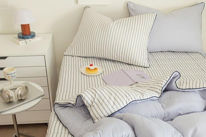 버터링 쫀득 생크림 포근한 무소음 실키솜 사계절 차렵이불세트 S/Q 3color