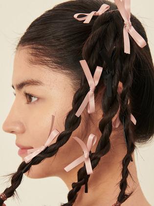 2set)Romantic ribbon Hairpin[2color]