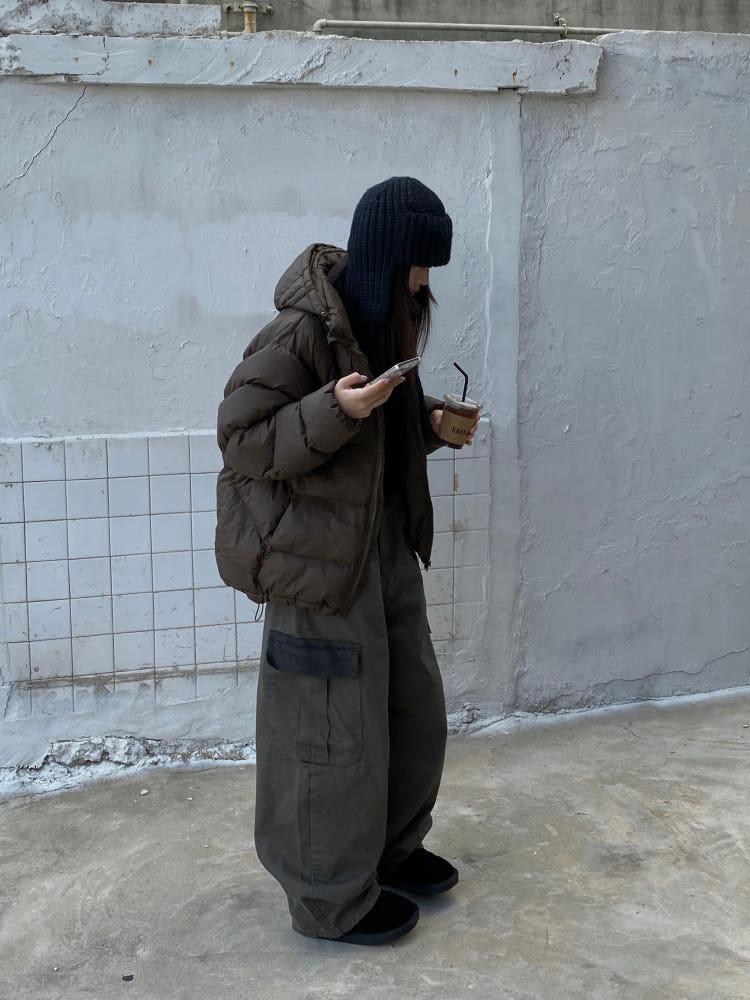 문즈 디멘션 후드 패딩 / 3 Color