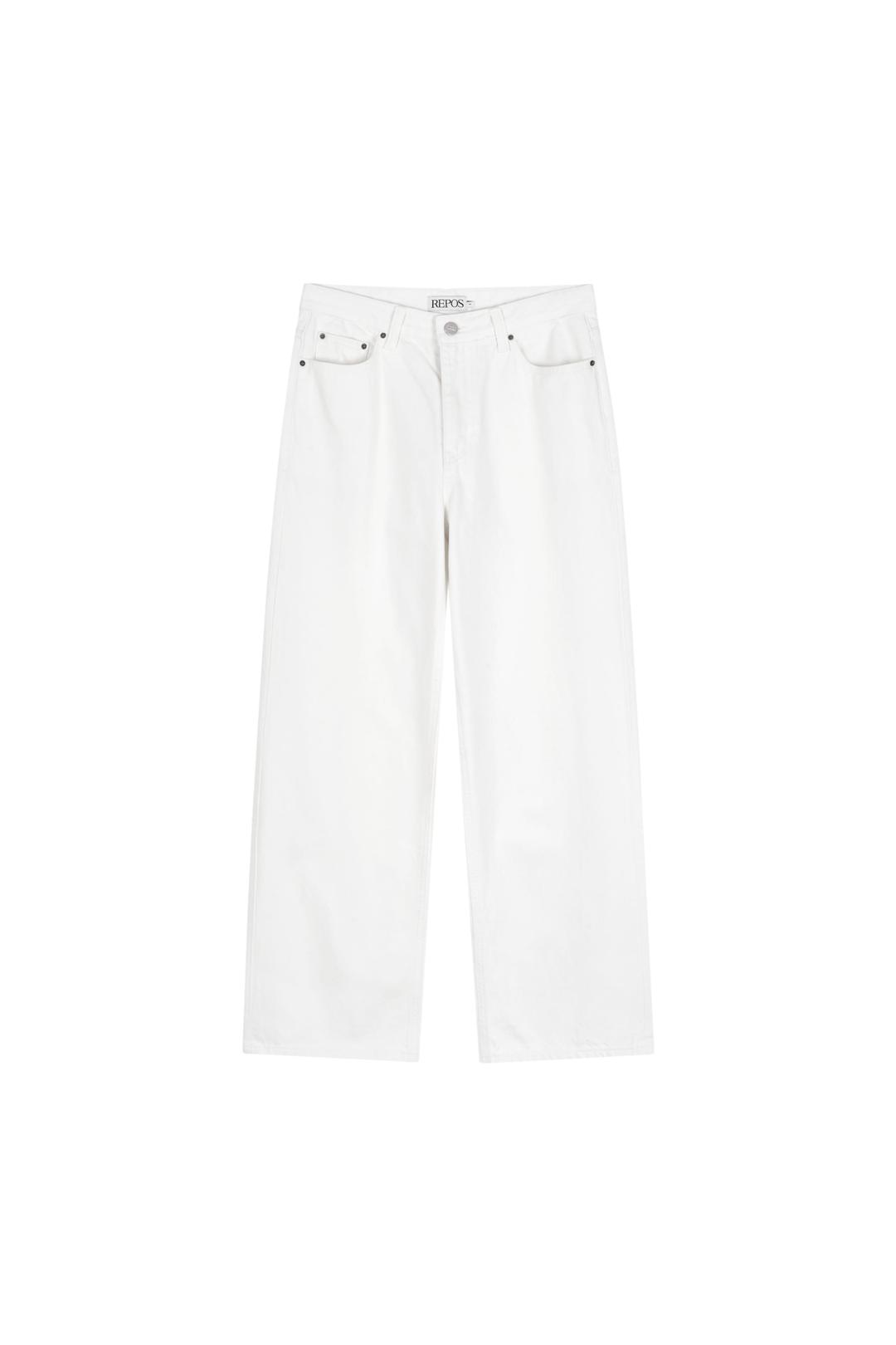 LOW-RISE DENIM PANTS (WHITE)