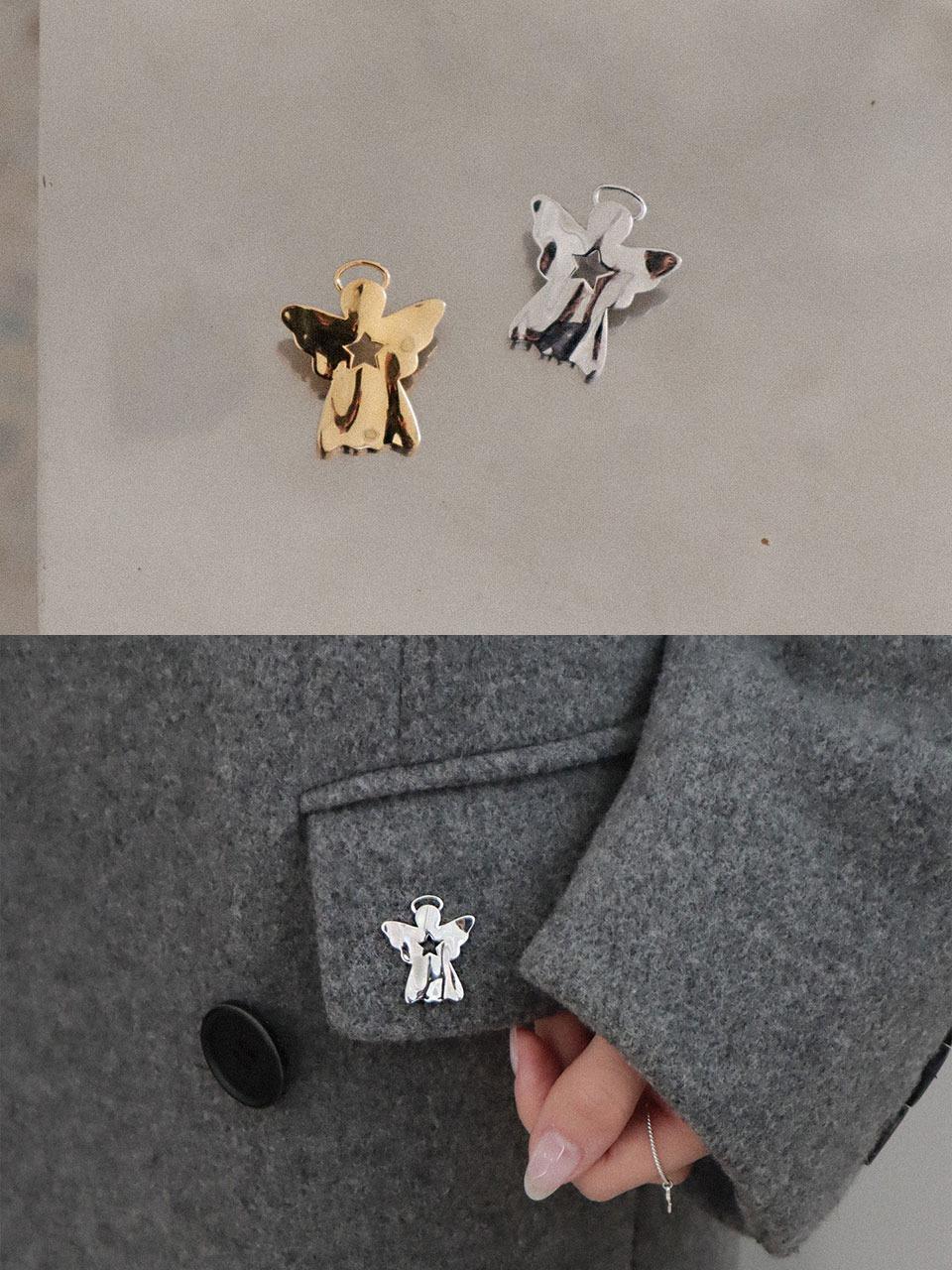 Angel Ornament Badge_Silver, Gold