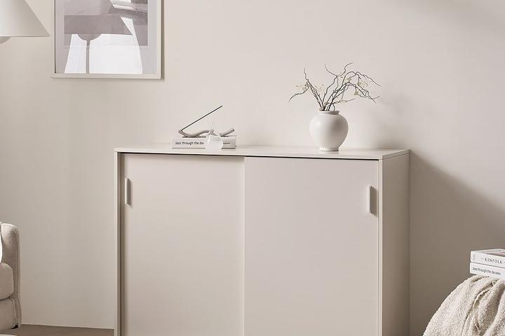 마르체 OLY 1200 슬라이딩 미닫이 수납장 거실수납장