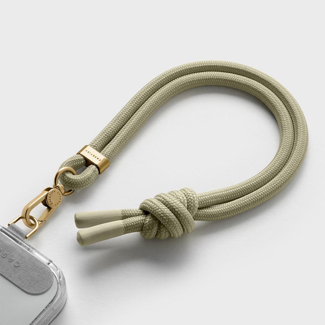 Rope Wrist Strap with Card - Black