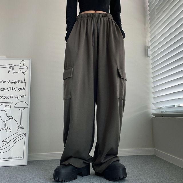 [기장선택/남녀공용] 카고 포켓 루즈 와이드 롱 팬츠_프리플랜
