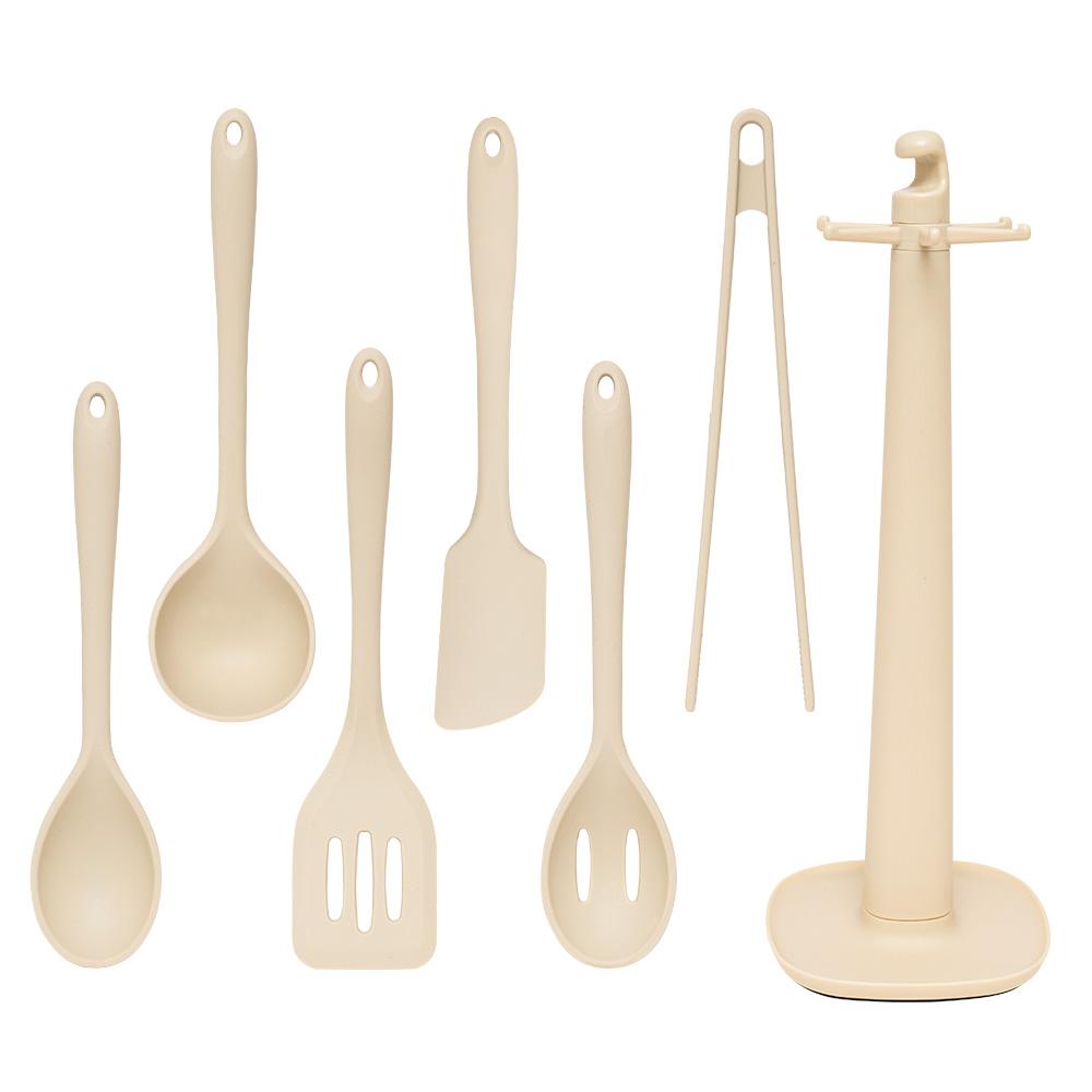 르메이드 베이직 실리콘 조리도구 6종 + 홀더 세트, 아이보리, 7p, 1세트