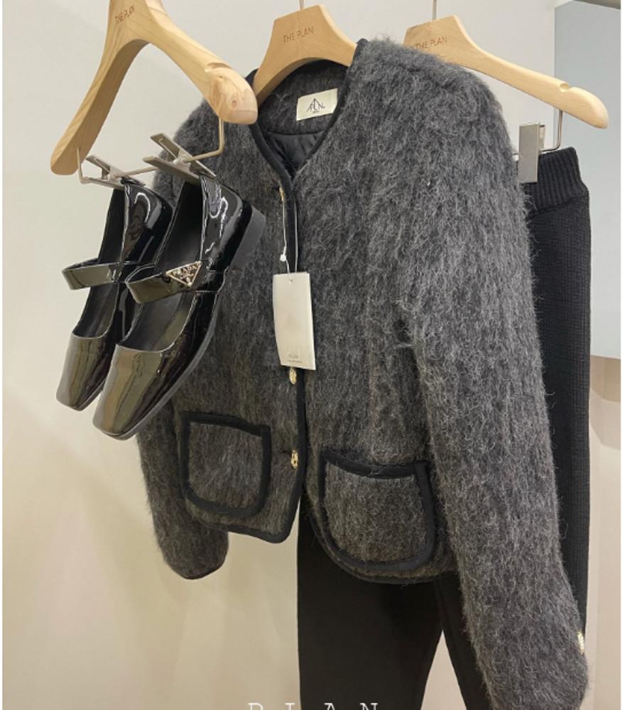 2온스 누빔 빈티지 모헤어 자켓