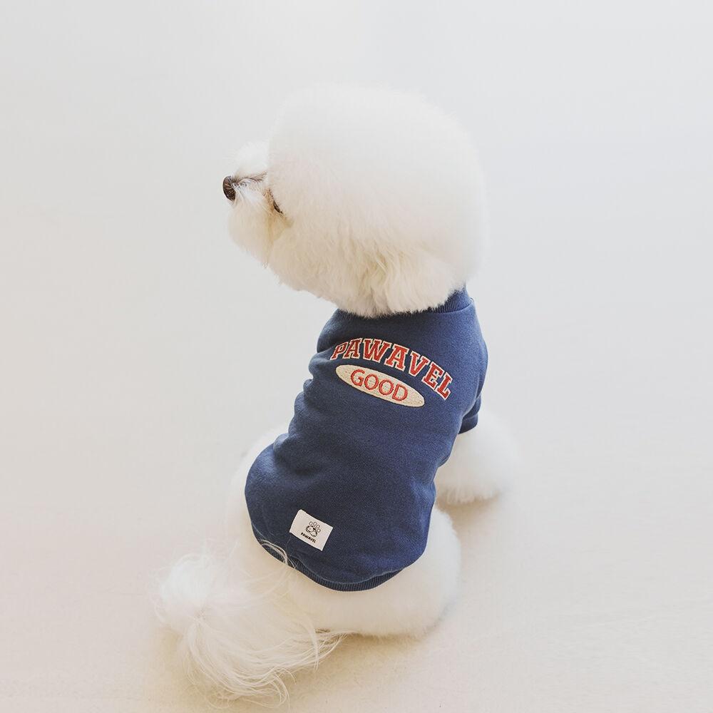 자수 로고 스웨트 셔츠(블루)