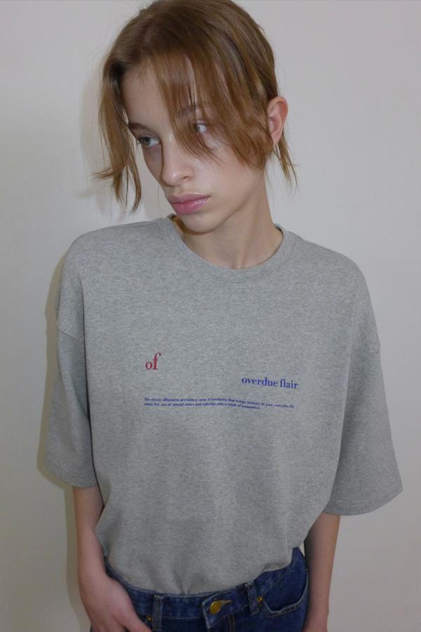 [3/26 예약배송] OF LETTERING T_MELANGE GREY