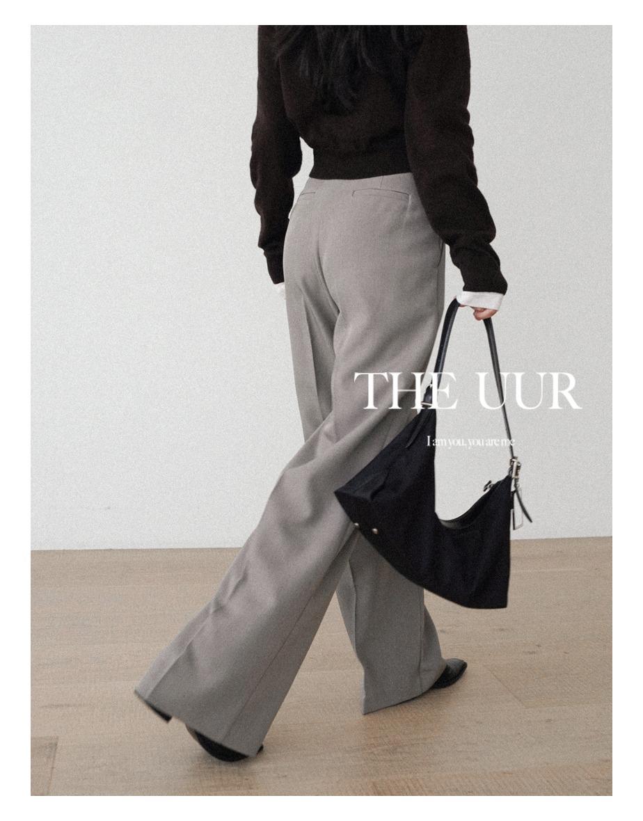 [숏7일소요] [long/short] uur essential cigarette slacks [grayish-beige]
