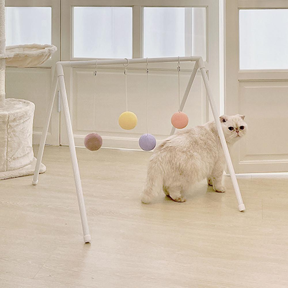 [쁘띠메종 펫] 고양이 캣닢볼 놀이터 코튼볼 SET