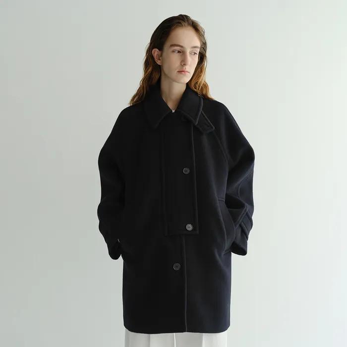 HALF BALMACAAN COAT (NAVY)