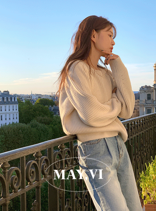 [Mayvi/2천장 돌파!] Rohai 니트 (5 color), 엑스트라파인울 80%