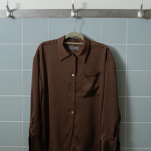 SATIN PAJAMAS _MOCHA BROWN