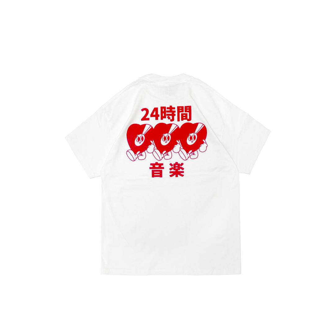 24PP Heart Vinyl SS Tee (White/Red)