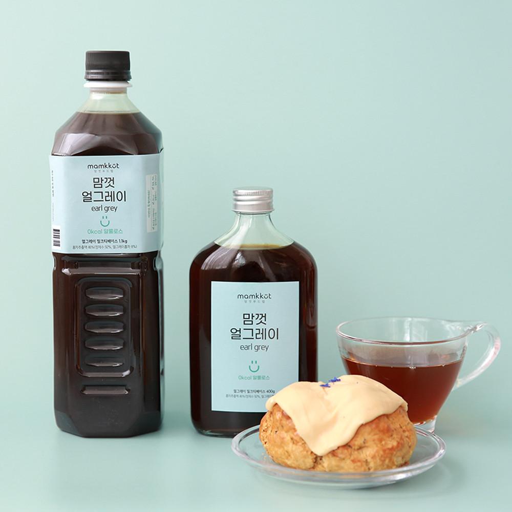 [대용량] 맘껏푸드랩 얼그레이 저칼로리 밀크티베이스 1.1kg 홍차 원액 카페시럽 무설탕