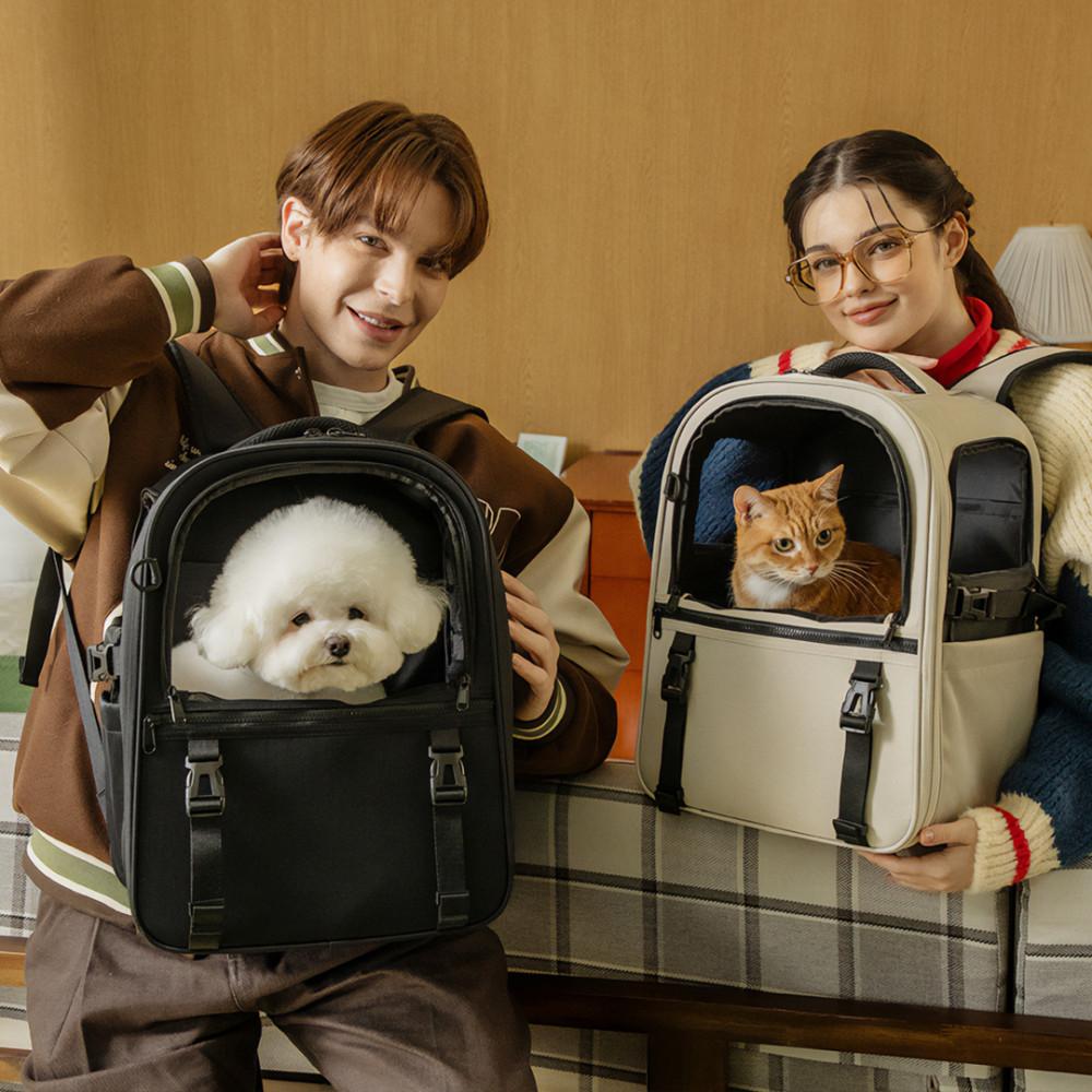 인더코코 강아지 고양이 백팩 이동장 이동가방 코코백 아이보리