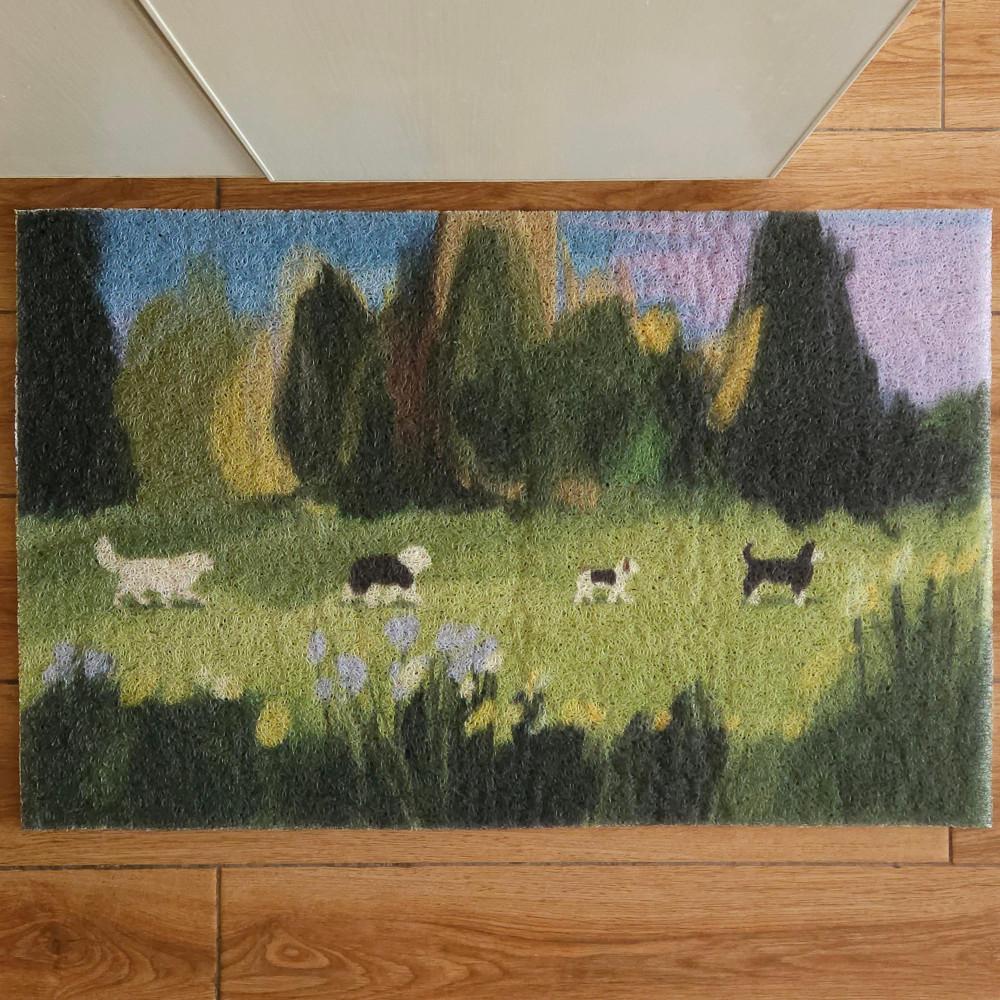 수심 Garden Walk Rug 가든 워크 러그 카펫 현관 사각 매트 선물 유니크