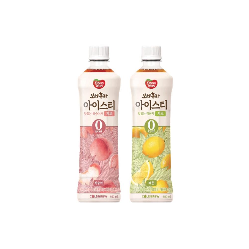 동원 보성홍차 아이스티 제로 500ml 12개 24개 (복숭아 레몬)