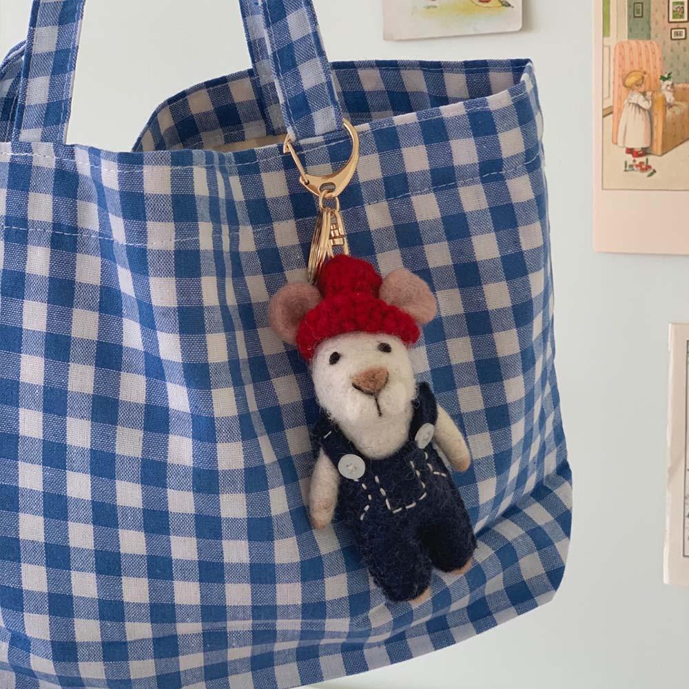 양모 키링 펠트 토끼 곰 동물 계묘년 에어팟 가방 열쇠고리