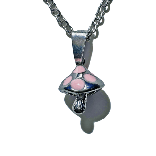Tiny mushroom necklace