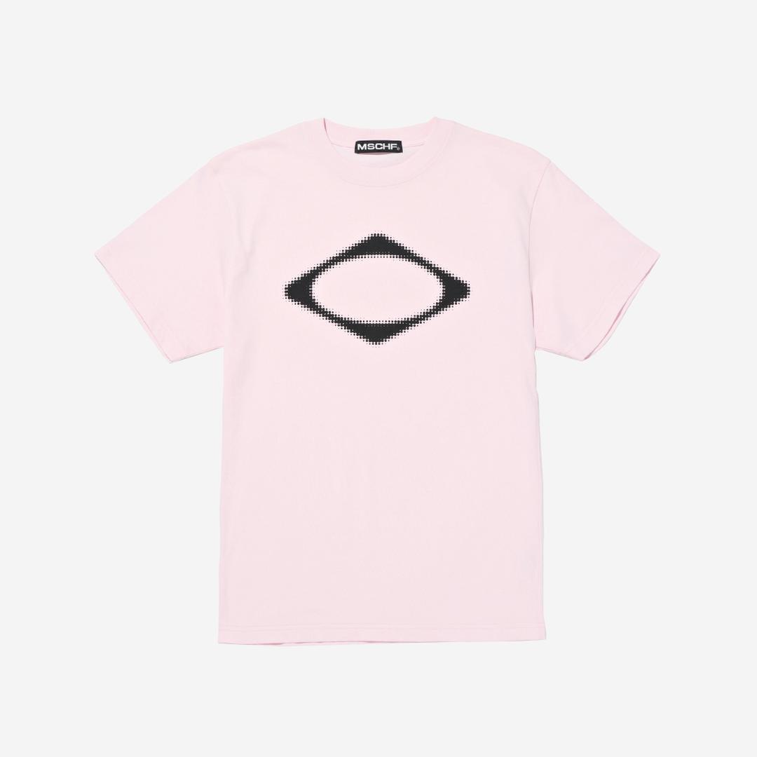 (W) Mischief Rhombus Blur T-Shirts Light Pink