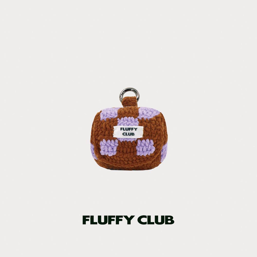 플러피 클럽(FLUFFY CLUB) 에어팟 3 & Pro 케이스  Checkerboard AirPods 3 & Pro CASE (BROWN + PURPLE)