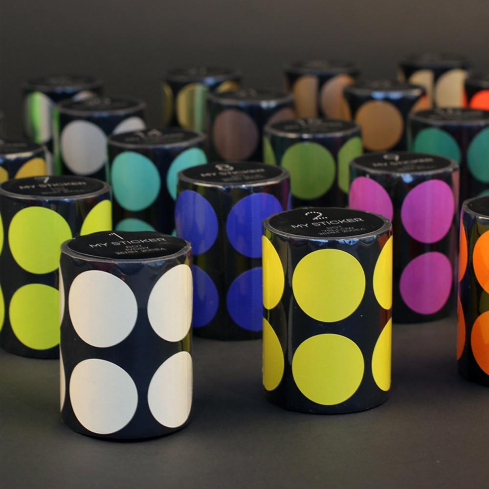 폼텍 마이스티커 25mm 원형 롤 라벨