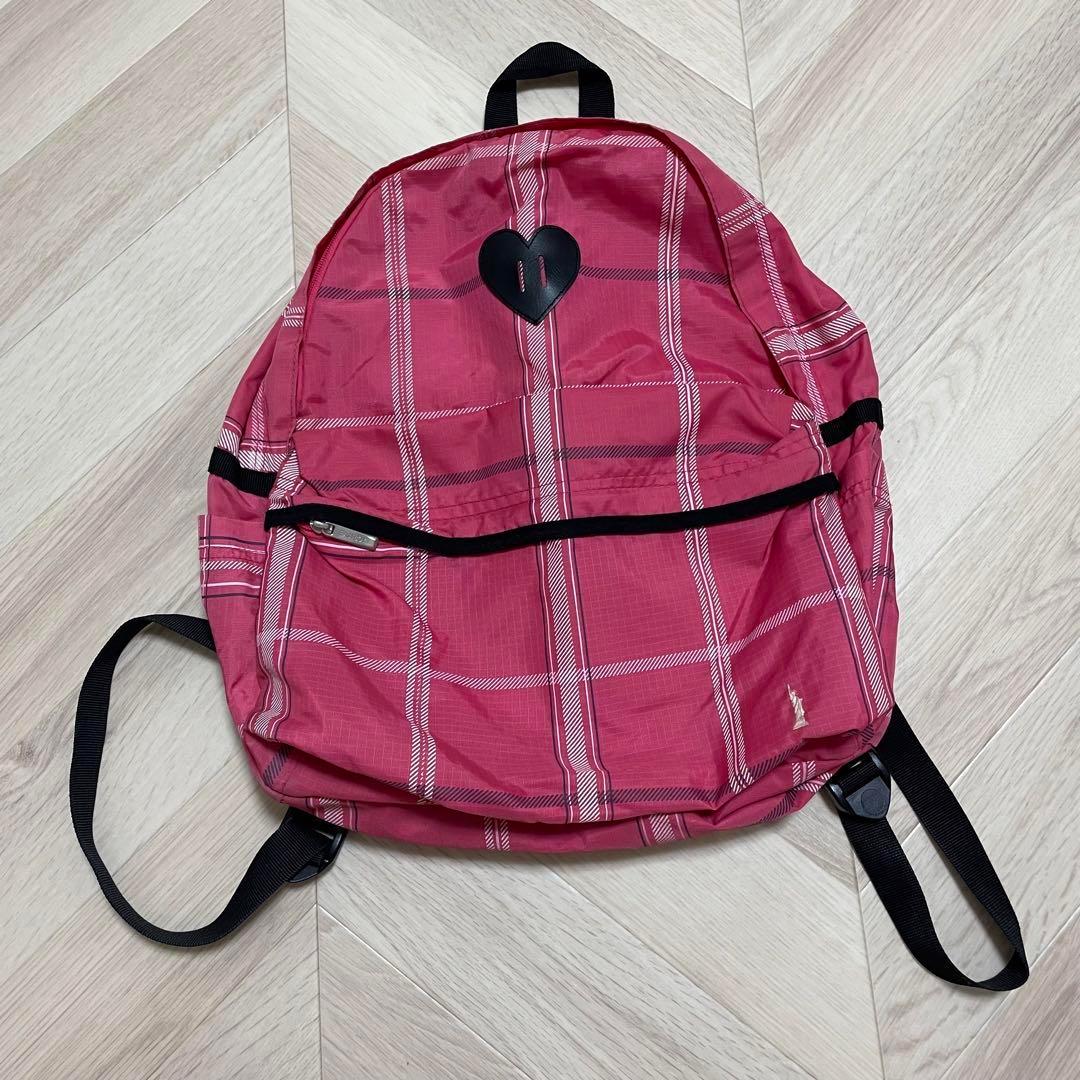 イーストボーイ　ハート　リュック　ピンク