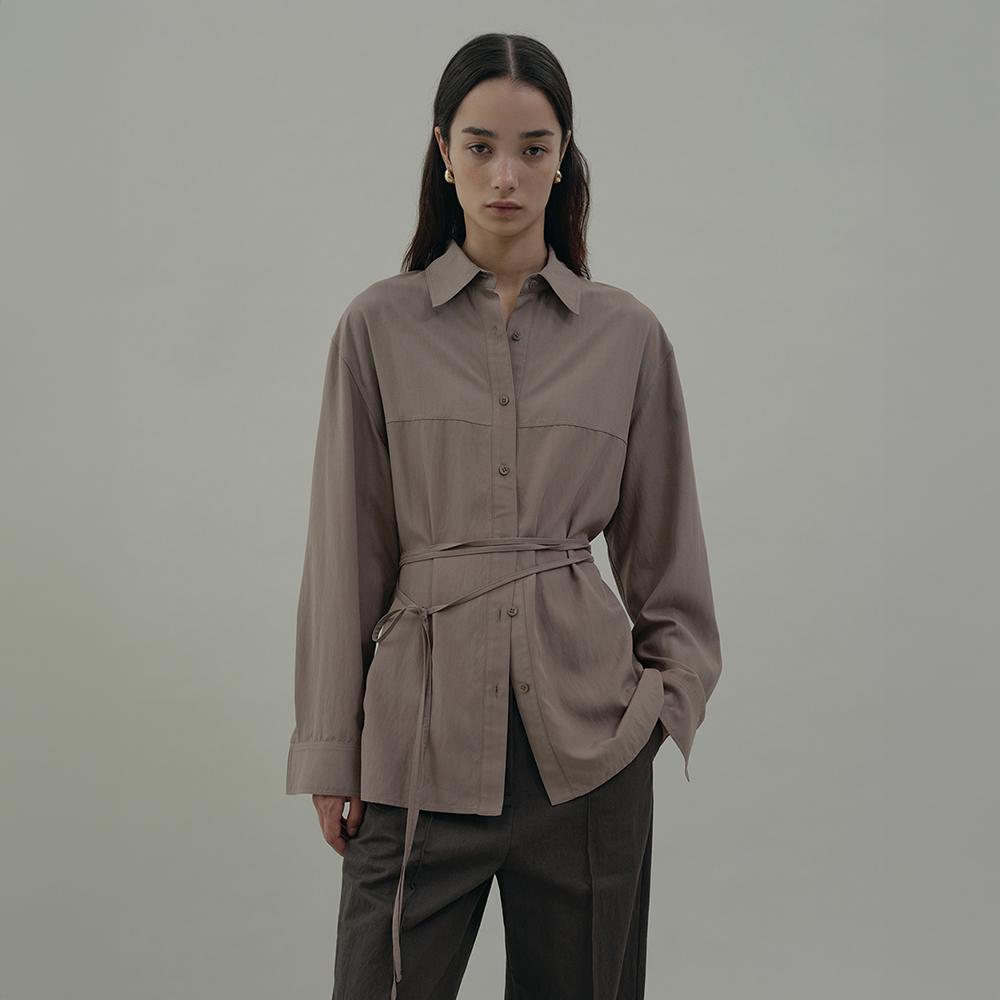 Belted Shirt (taupe brown)