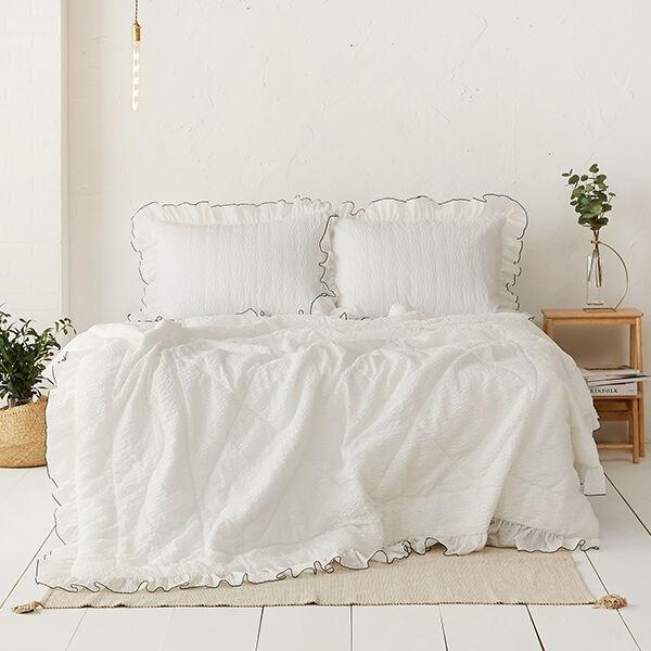 (여름)로엘 뱀부리플 워싱 컴포터 세트 S/Q