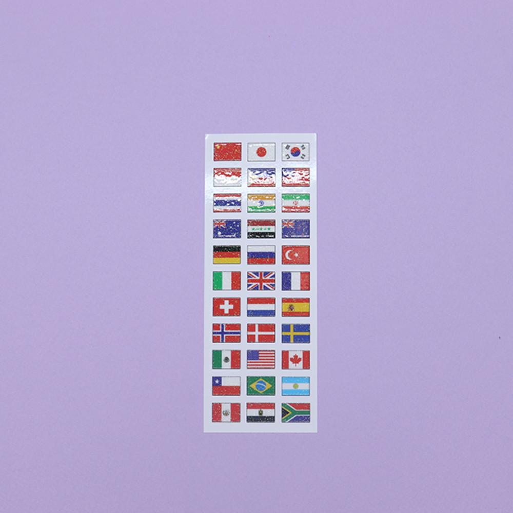 스티커펀 오쿠야마 펄스티커 (만국기) : 페이지업