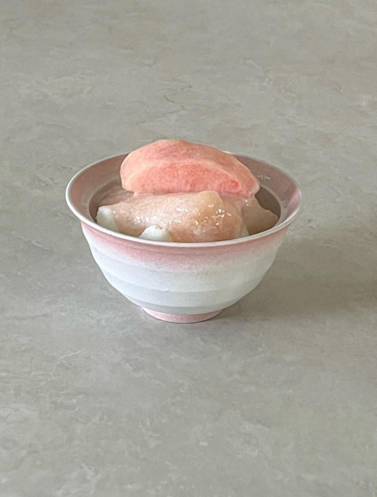 (SARA 보울) 핑크볼 빙수 화채 요거트볼 도자기그릇 디저트그릇