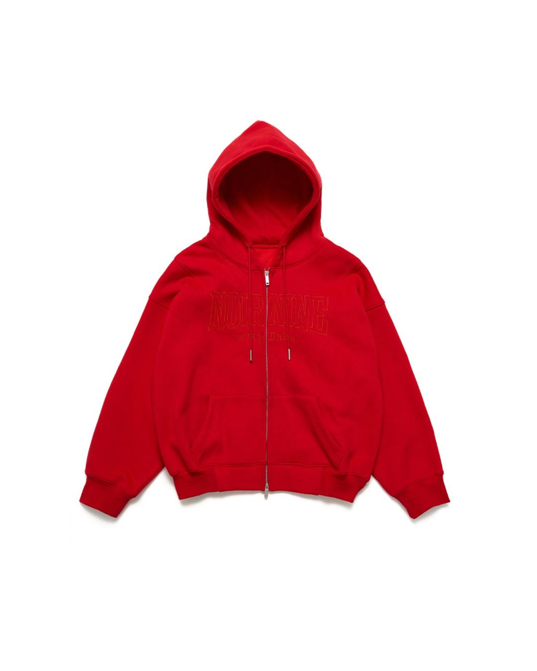[Pre-order 9/19일 순차배송] UNISEX Noir 2-way Hood Zip-Up [RED]