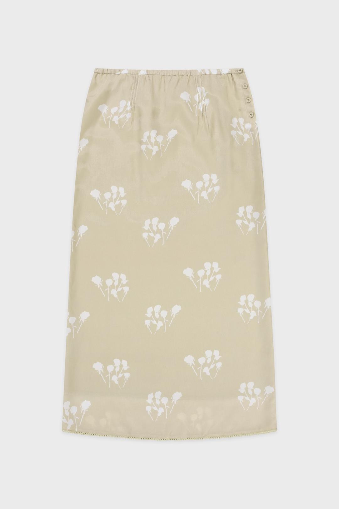 Sinoon Texture Flower Skirt (Beige)