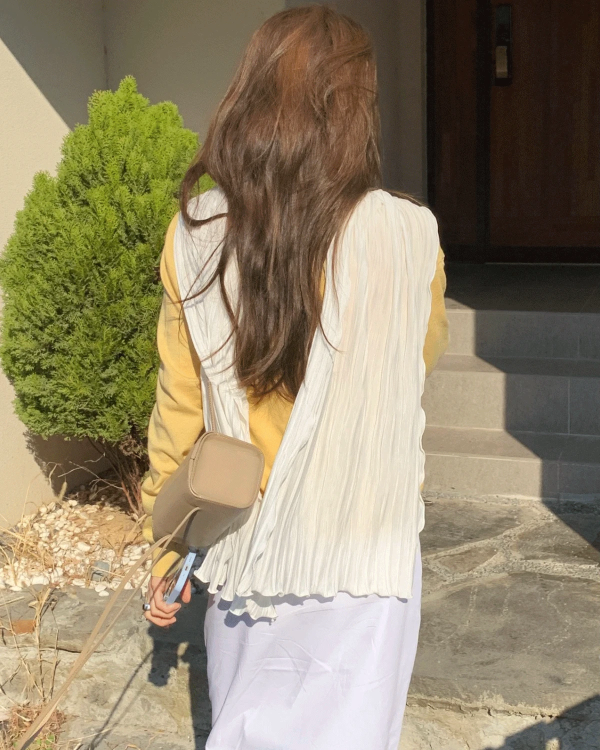 26SS H Q*MK PICK! 꼭 사템*) PLEATED SCARF (4COLOR)