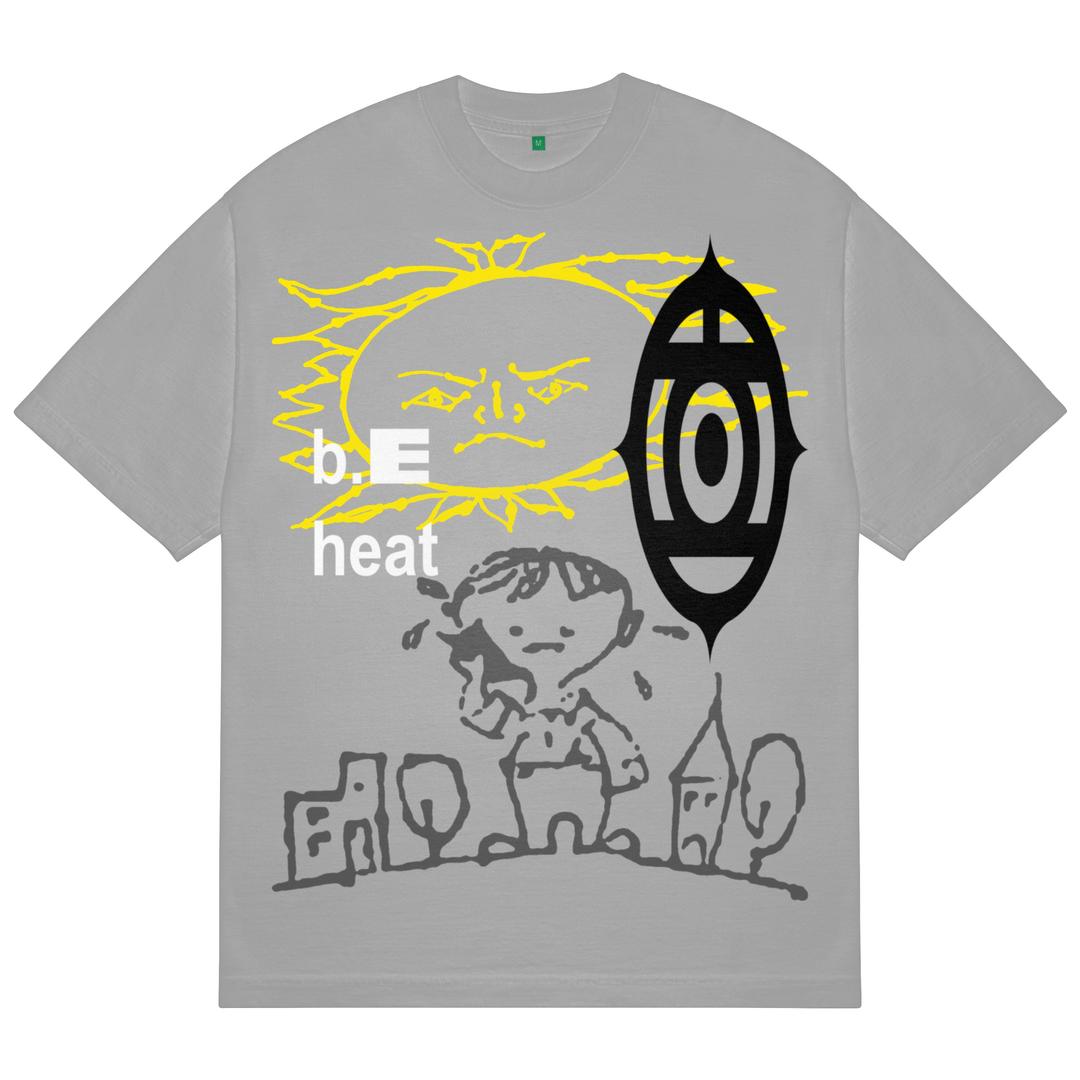 b.E Heat T-Shirt (Dark Silver) - Medium