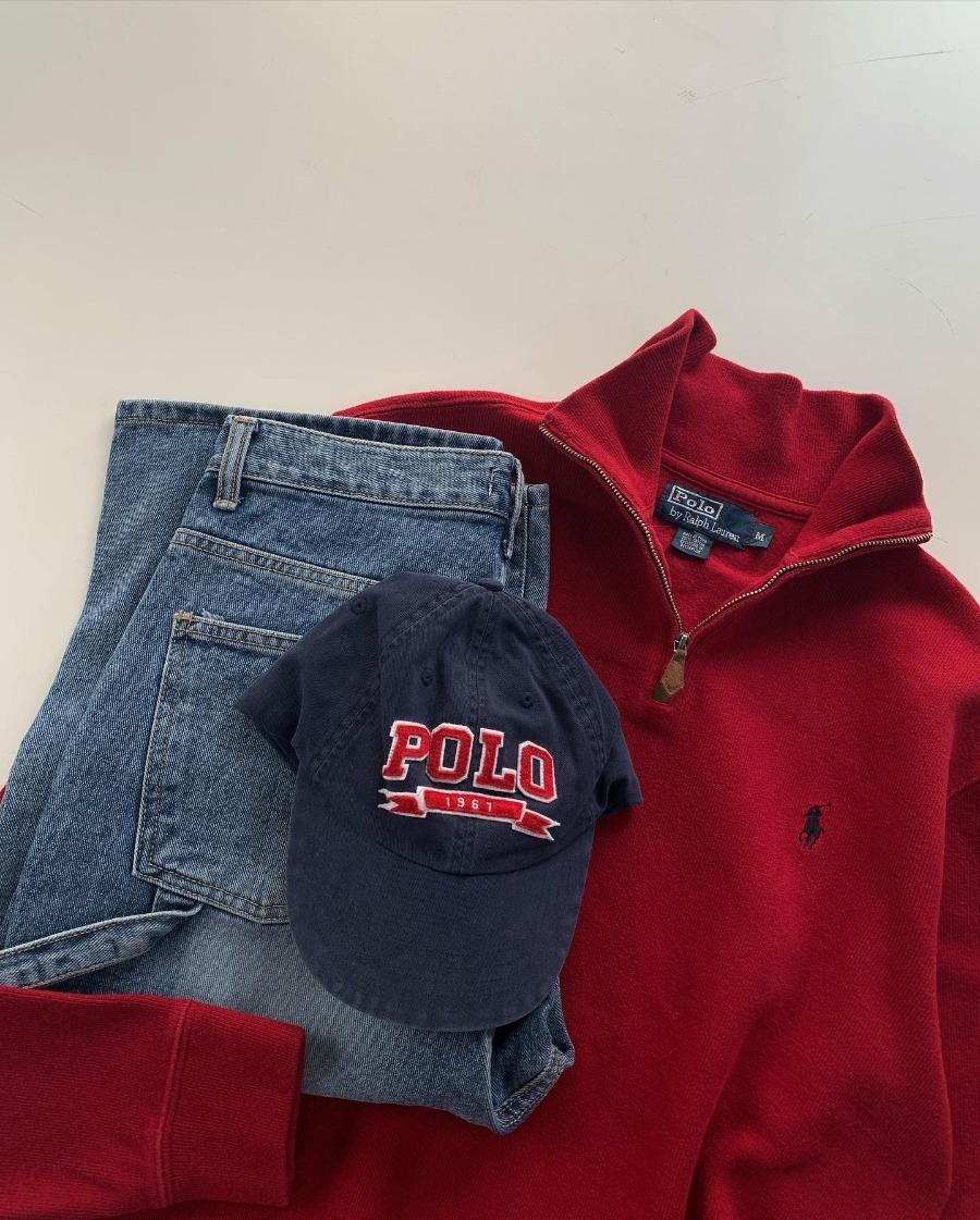 G193. POLO half-zip knit