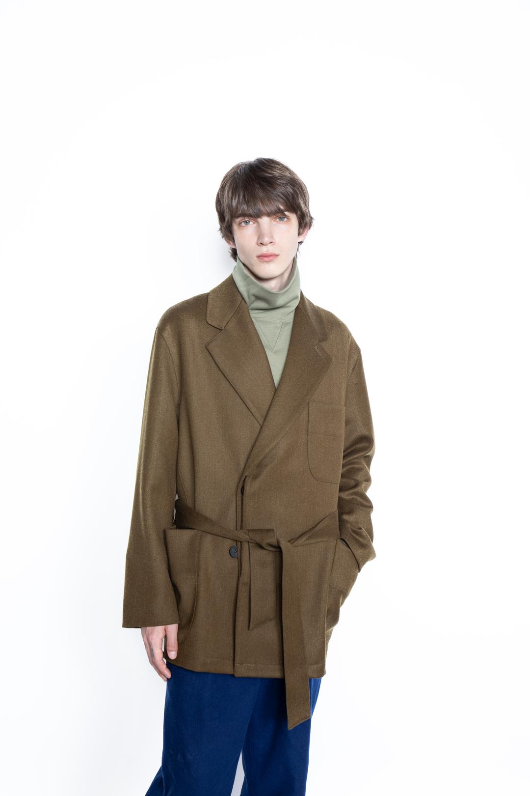 ITALIAN WOOL BELTED JACKET