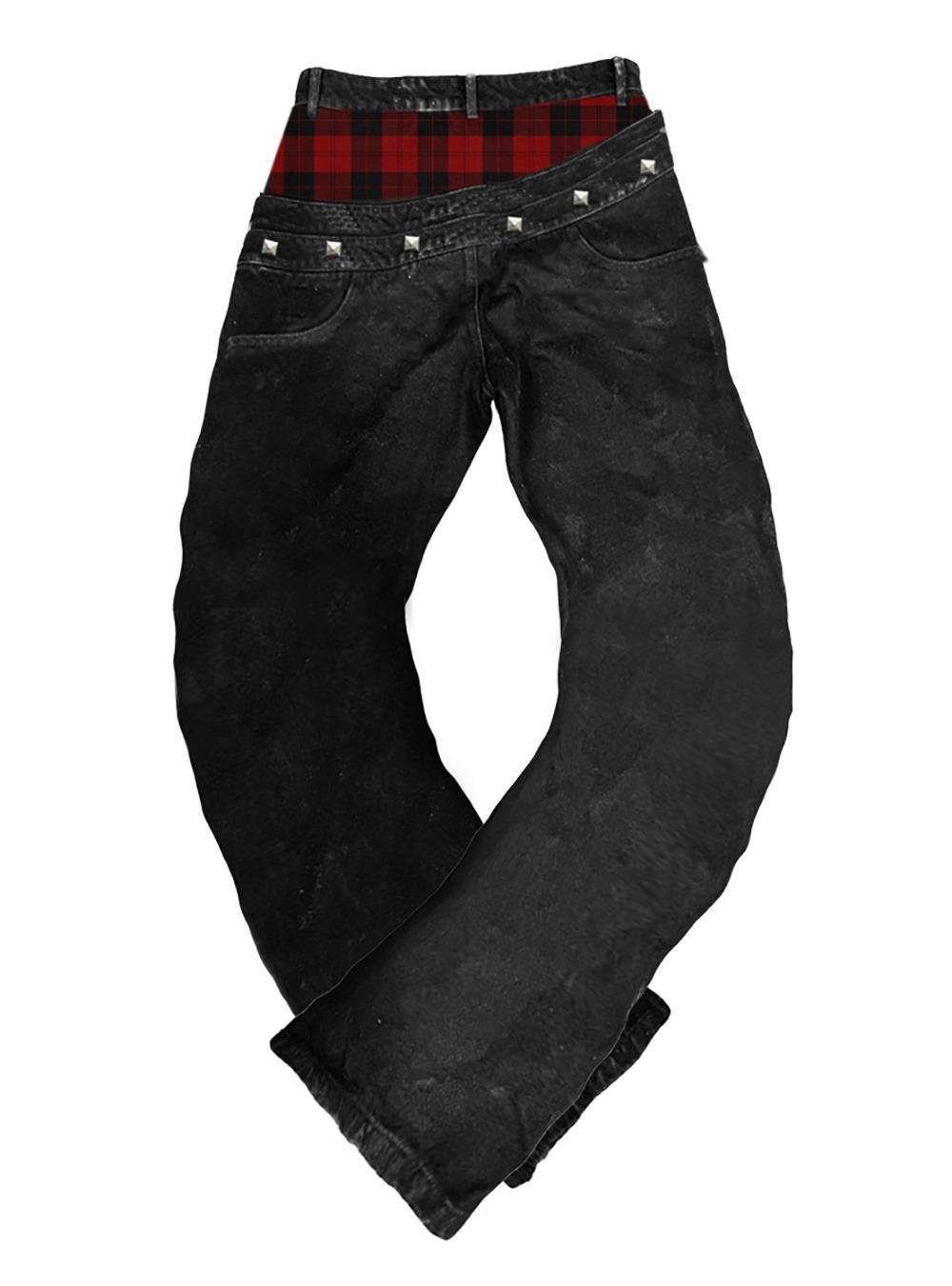 Twisted Cut Denim Pants (2color)