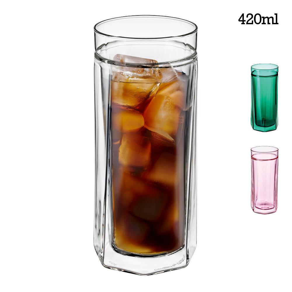 FIIRN 키데 더블월 글라스 KIDE 420ml, 1개, 크리스탈 클리어