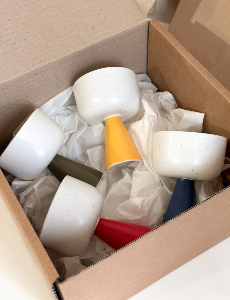 선물세트 도자기 머쉬룸 도자기 잔 4p 세트