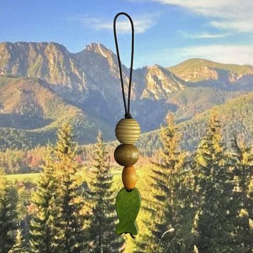 풍경 후우링 나무 물고기 핸드폰스트랩 키링_마을엔